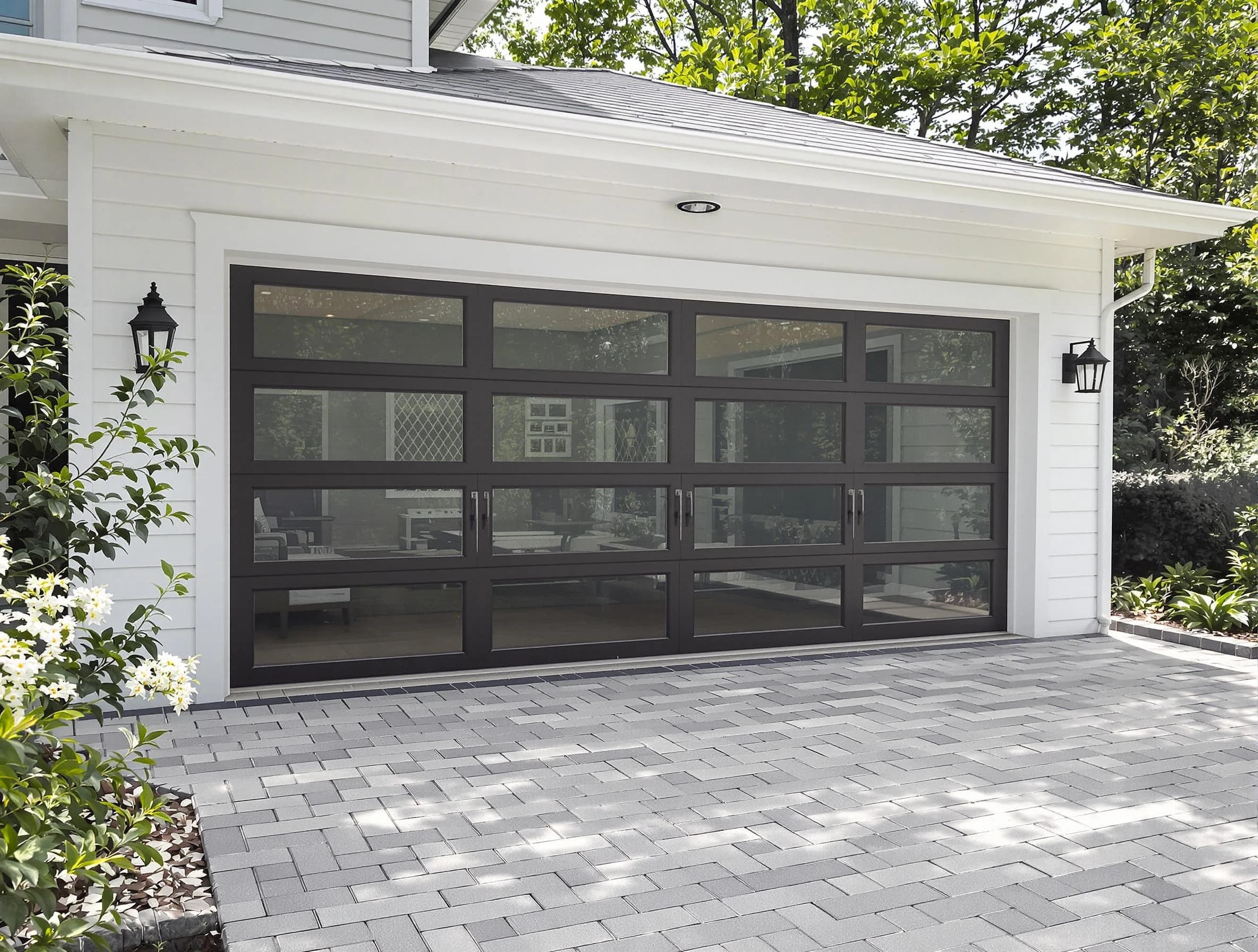 Bethany Garage Door Repair design specialist presenting custom garage door options to Bethany homeowner