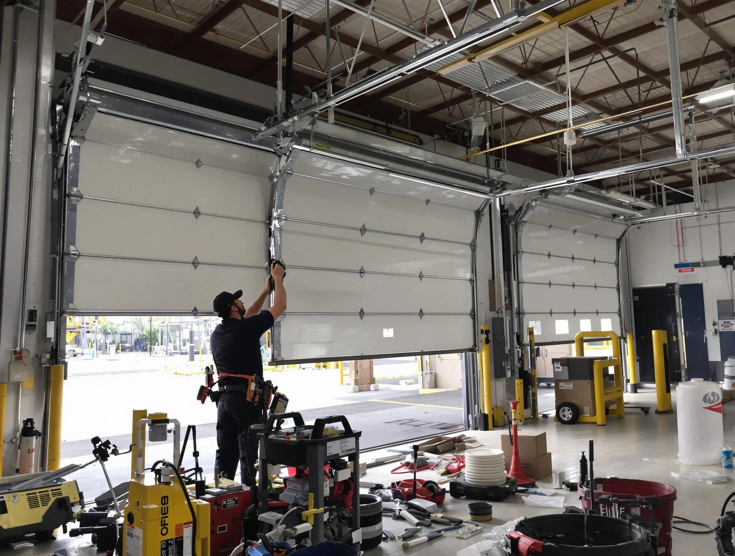 Bethany Garage Door Repair technician performing commercial garage door repair in Bethany