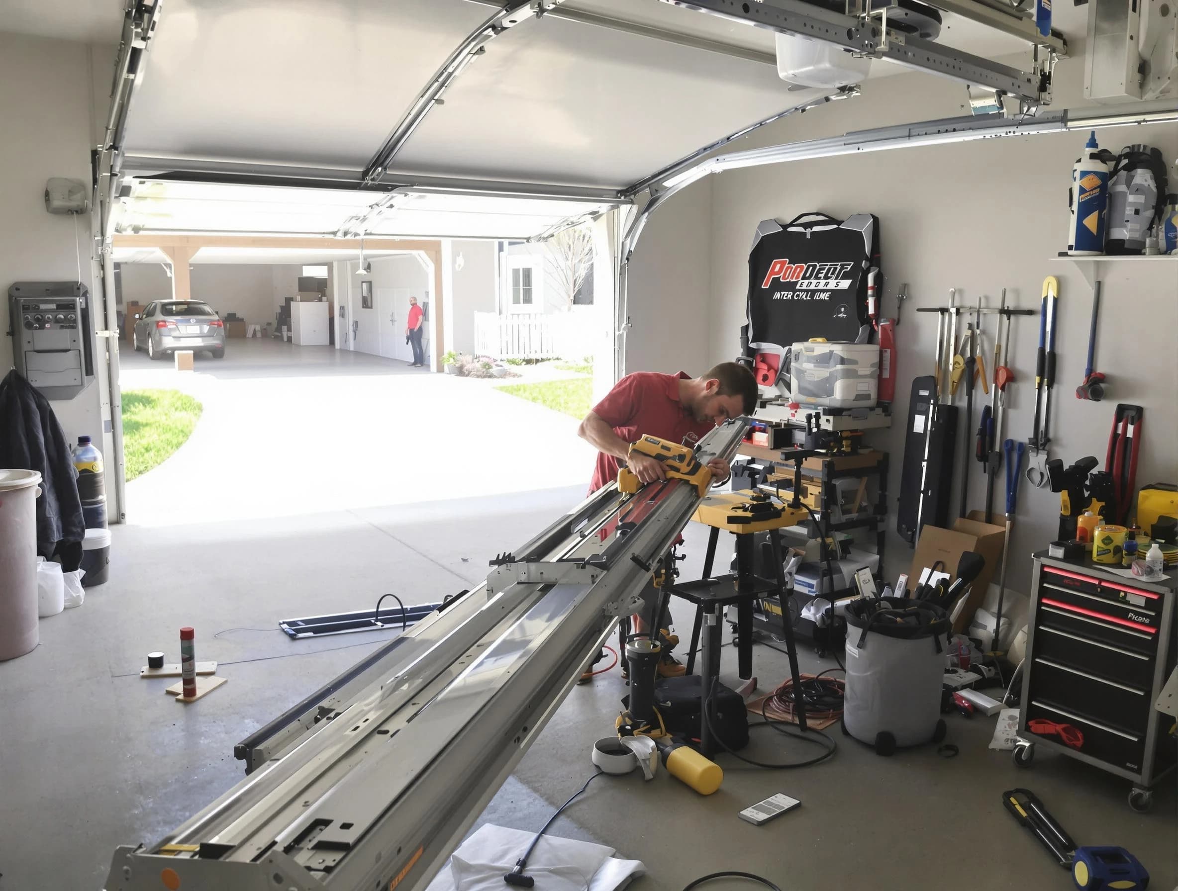 Bethany Garage Door Repair expert performing track repair in Bethany