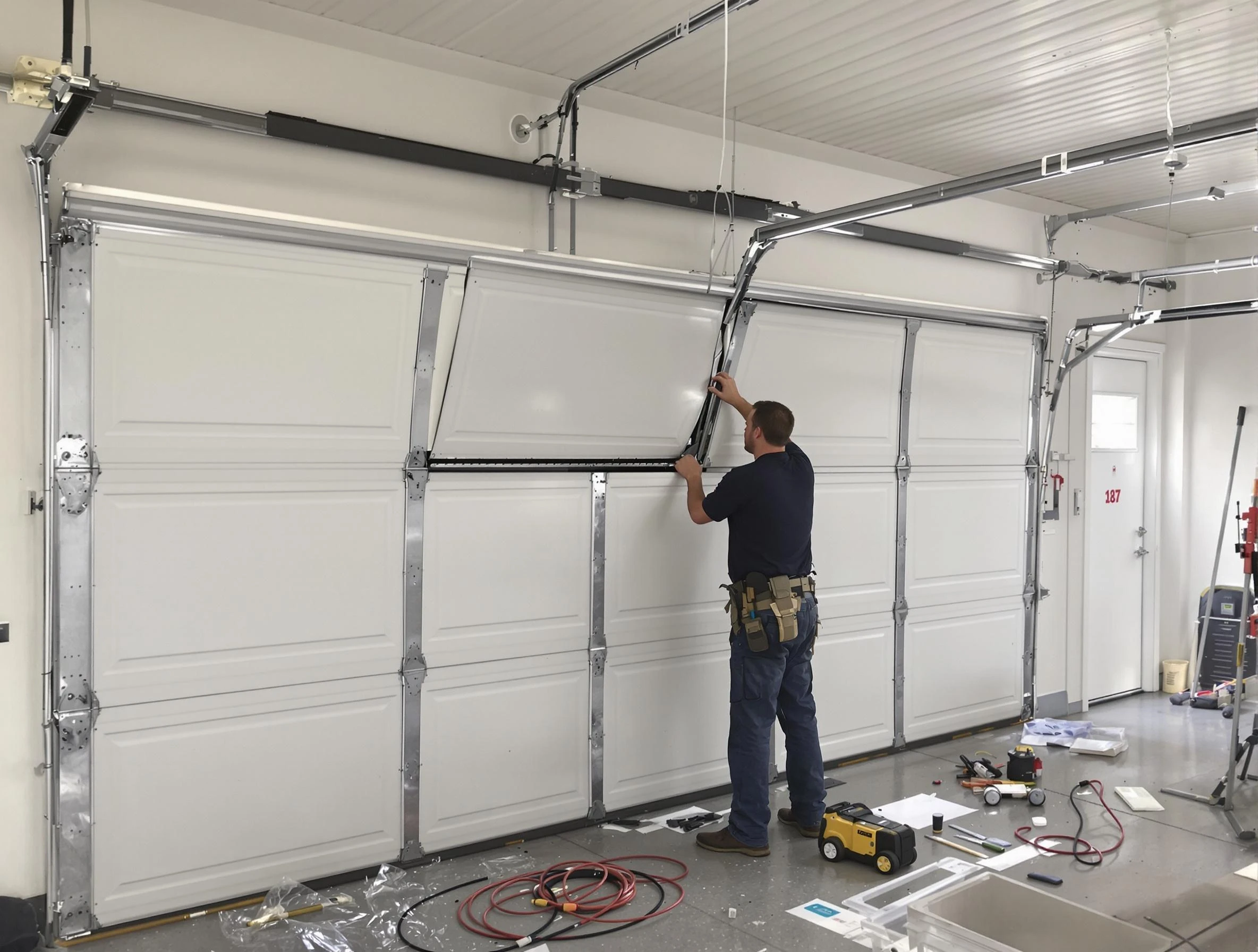 Garage Door Section Replacement in Bethany