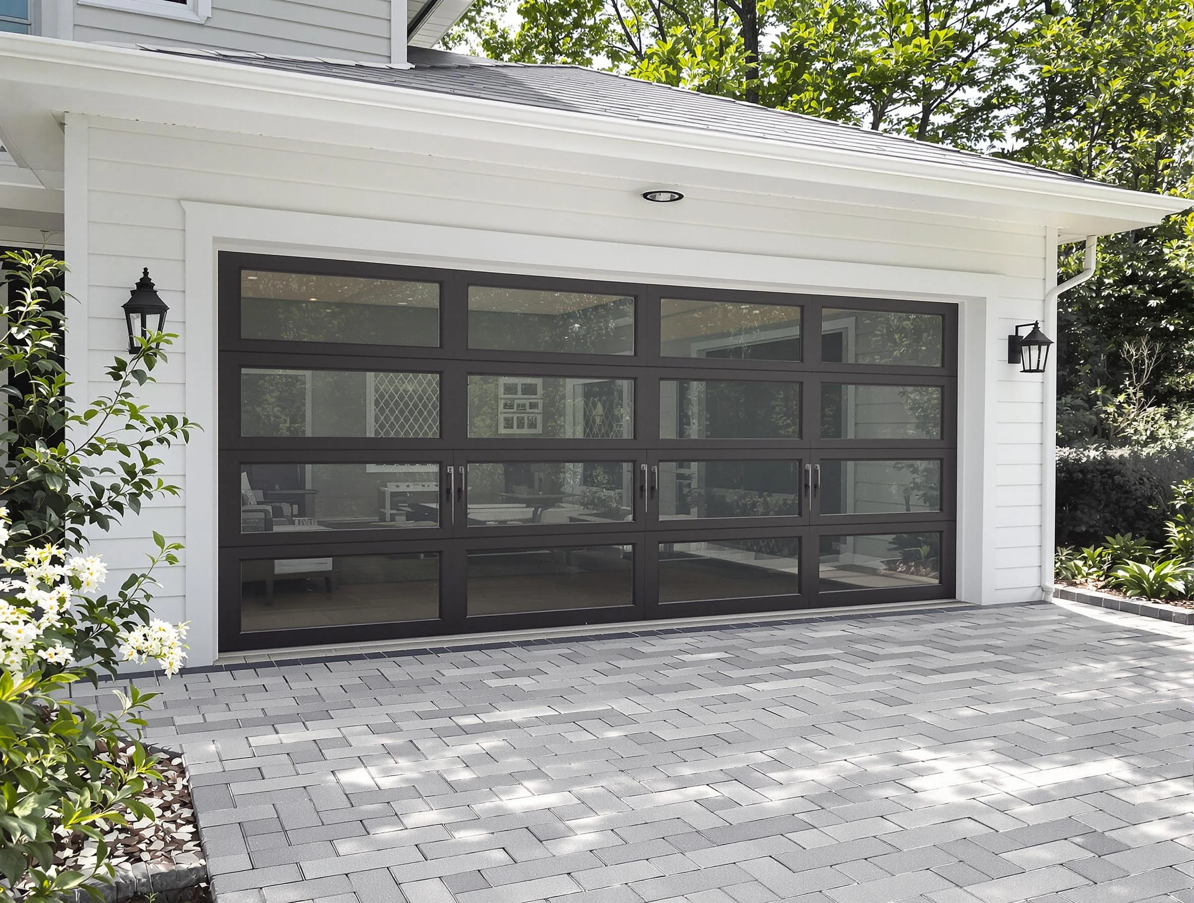 Bethany Garage Door Repair design specialist presenting custom garage door options to Bethany homeowner