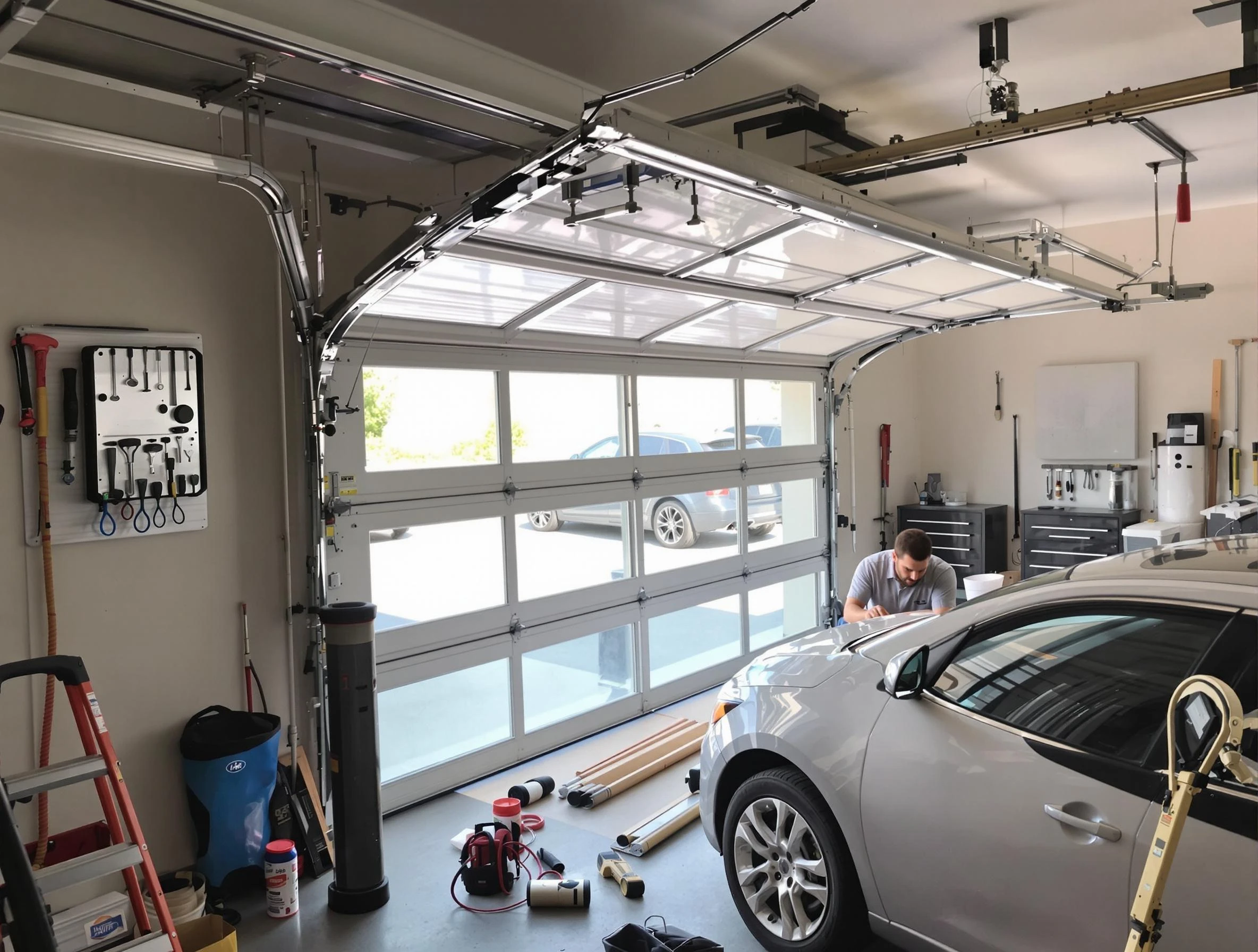 Garage door noise reduction service by Bethany Garage Door Repair in Bethany